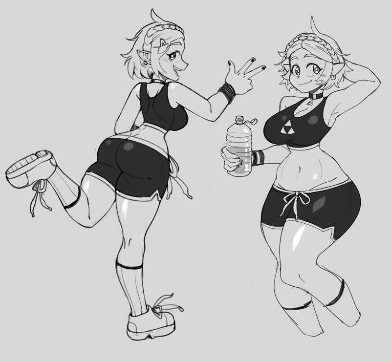 Sporty Zelda Sketches!~