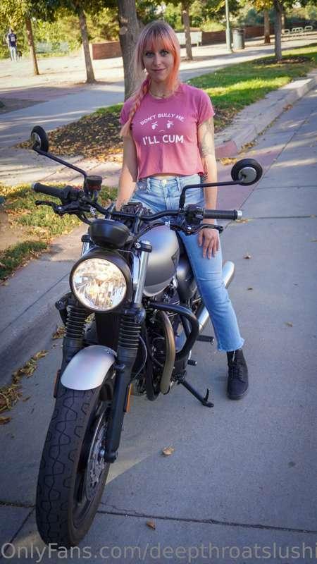 I like to ride Jake’s dick and my Triumph. Where should I ri..