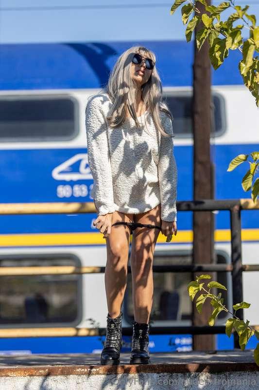 As I paced the platform, I could feel the eyes of strangers ..