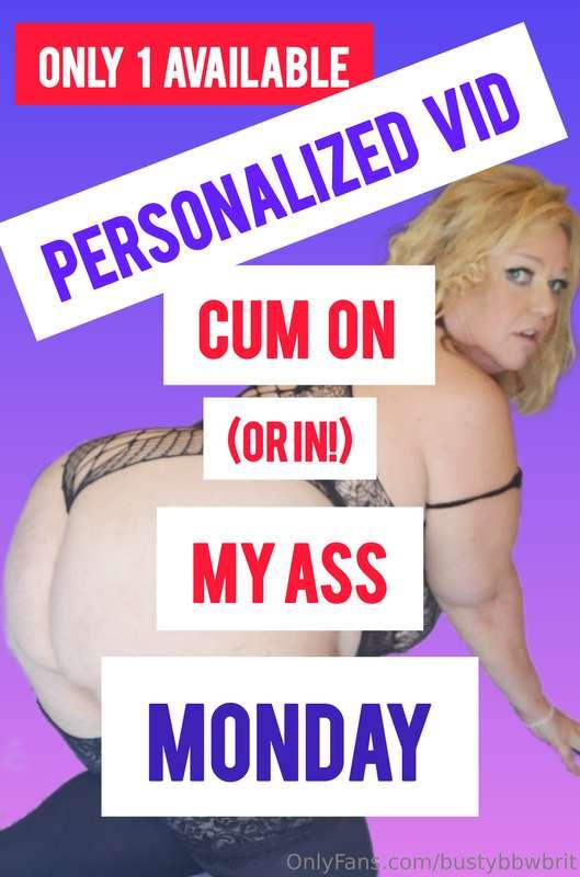 🍑 CUM ON (OR IN!) MY ASS MONDAY 🍑What a way to start the wee..