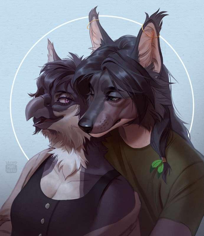 Gryphon & Wolf (full size)