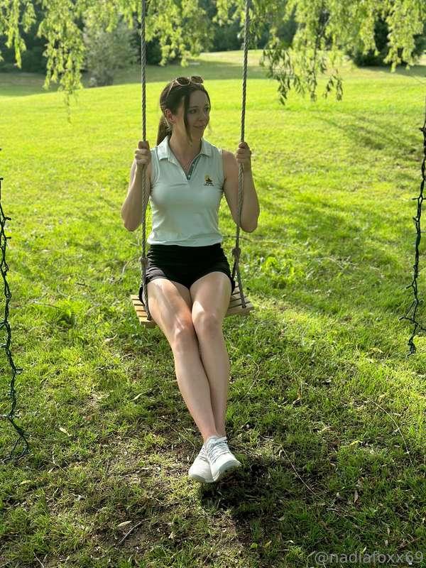 Working on my… swing 😏💚