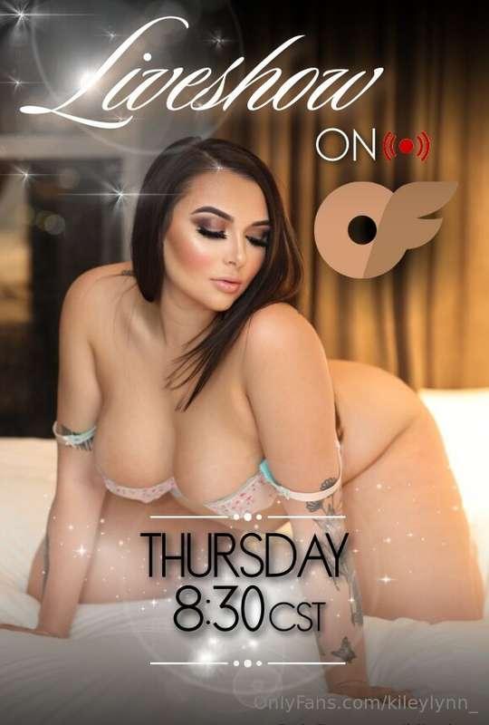 SPECIAL OCCASION...Going Live Thursday at 8:30 PM CST/9:30 P..