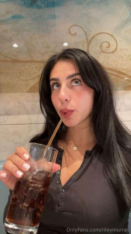 taking a little sip💦