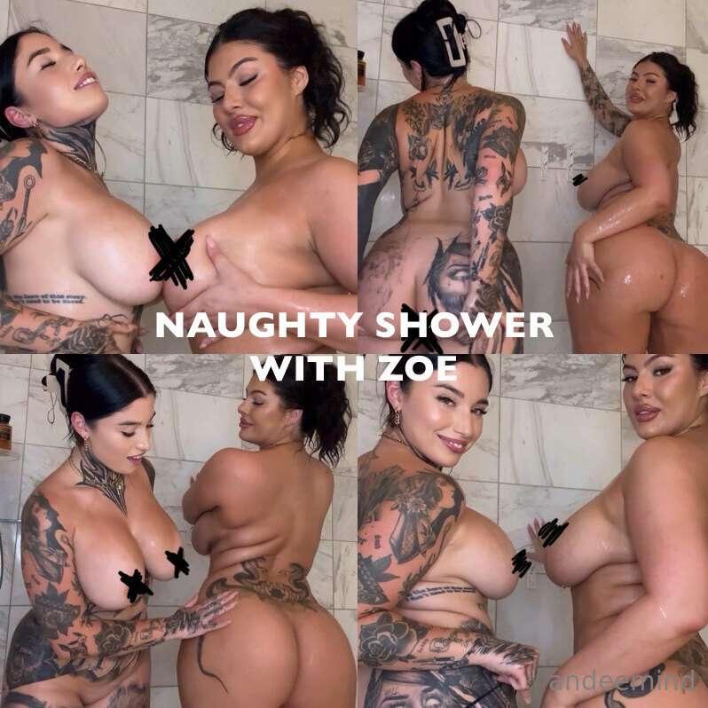 I had the HOTTEST shower with @officialzoerenea 🥵 Our video ..