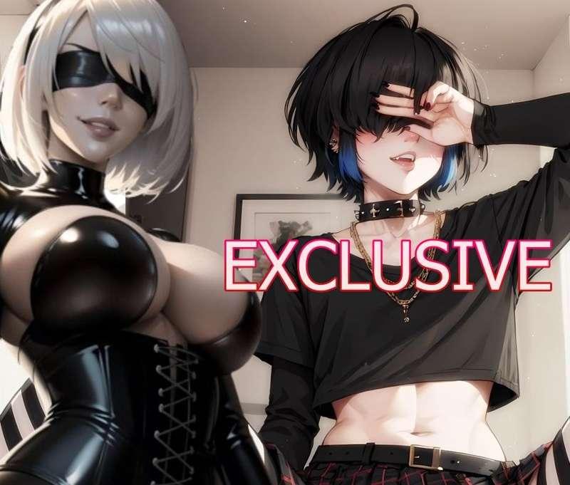 New video uploaded (2B takes a whole day to turn you into a hot goth gir)
