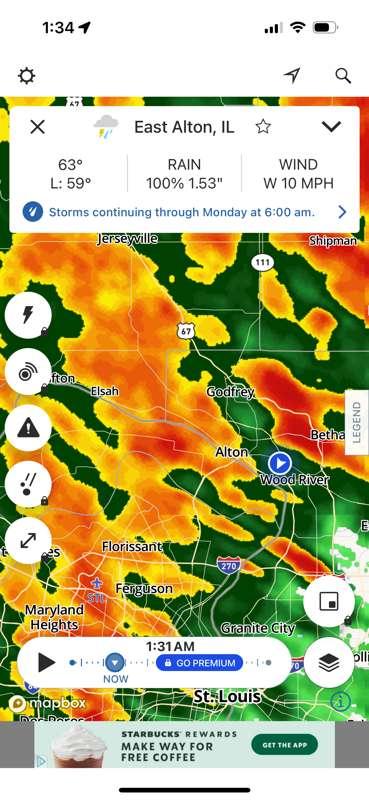 Had a couple hours break from rain today… lol