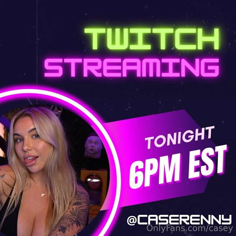Streaming on twitch TONIGHT @ 6PM EST 🩷

Twitch @caserenny