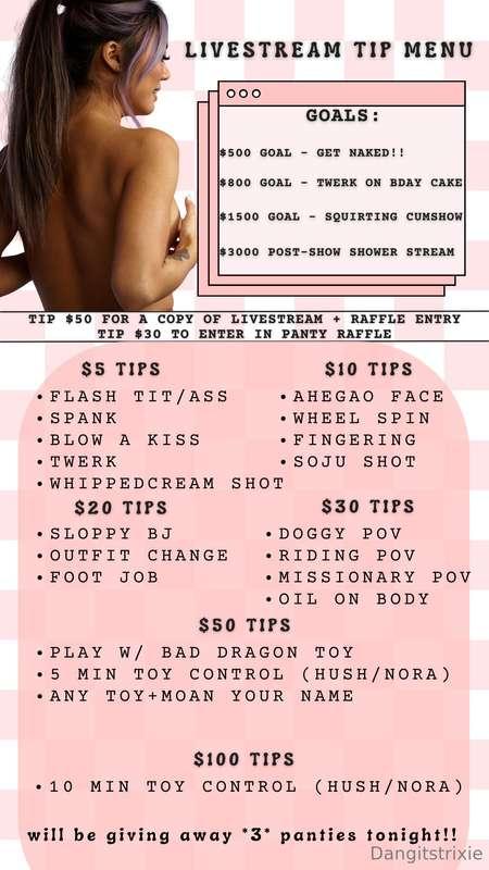 ***LIVESTREAM PUSHED BACK TO 9:30*** Heres the full menu for..