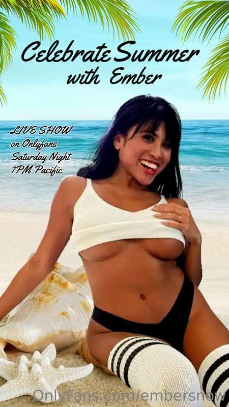 Don't forget!! THIS SATURDAY NIGHT!! LIVE SHOW here on Onlyf..