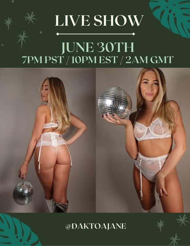 Join me live June 30th @ 7pm pst / 10pm EST / 2am GMT🤭 I can..