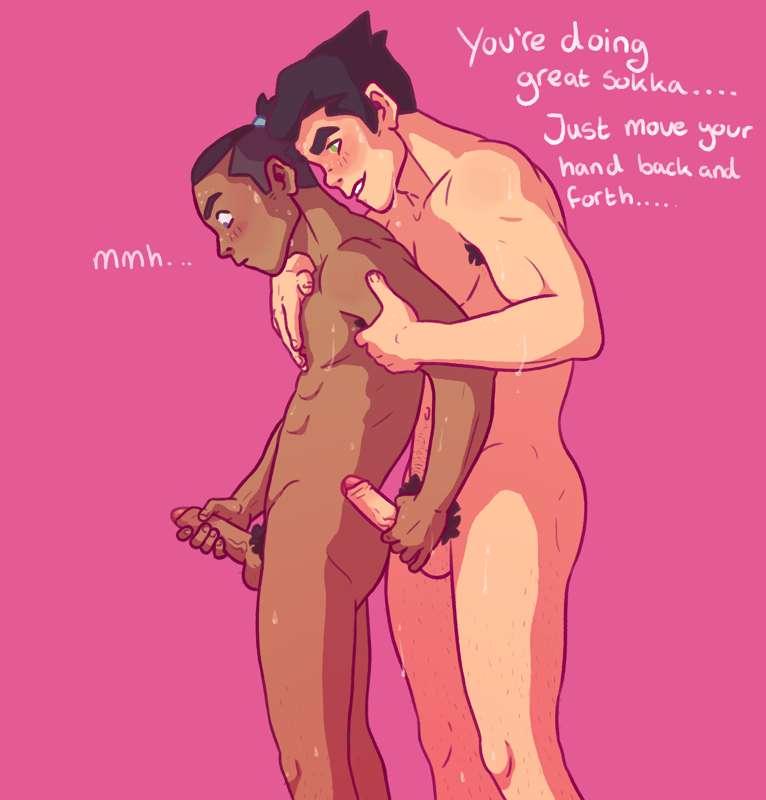 Bolin x Sokka handjobs (Old post)