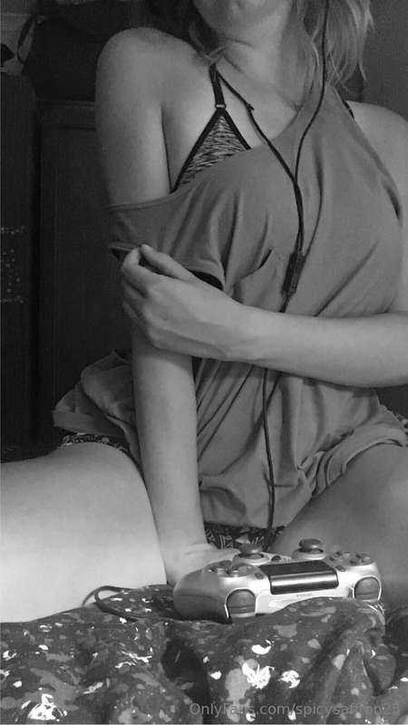 Appropriate gaming attire? Imagine taking it all off of me t..