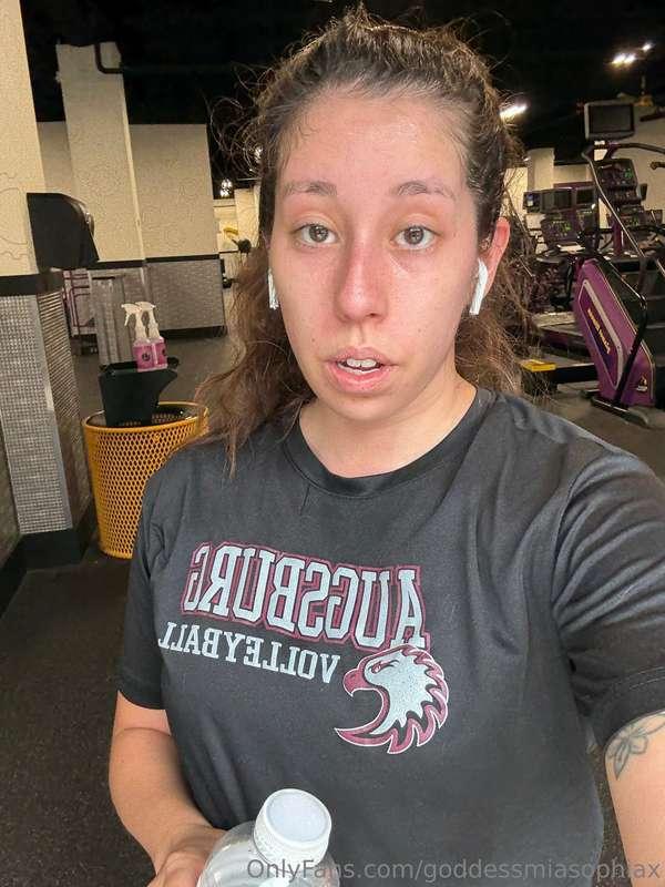 Working hard at the gym 