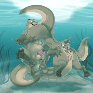 Naughty otters hi-res