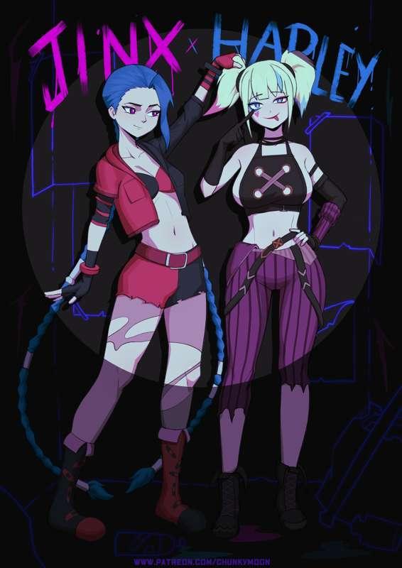 Jinx and Harley Outfit swap! (SFW)