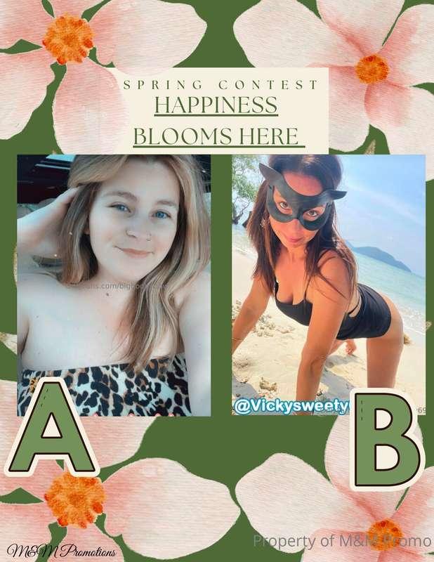 🌸 𝑯𝒂𝒑𝒑𝒊𝒏𝒆𝒔𝒔 𝑩𝒍𝒐𝒐𝒎𝒔 𝑯𝒆𝒓𝒆 🌸

***ROUND 2***

A : @bigboobybbw
B..