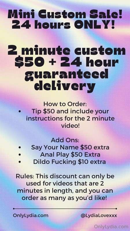 MINI CUSTOM SALE TODAY ONLY! 💗 24 hour guaranteed delivery t..