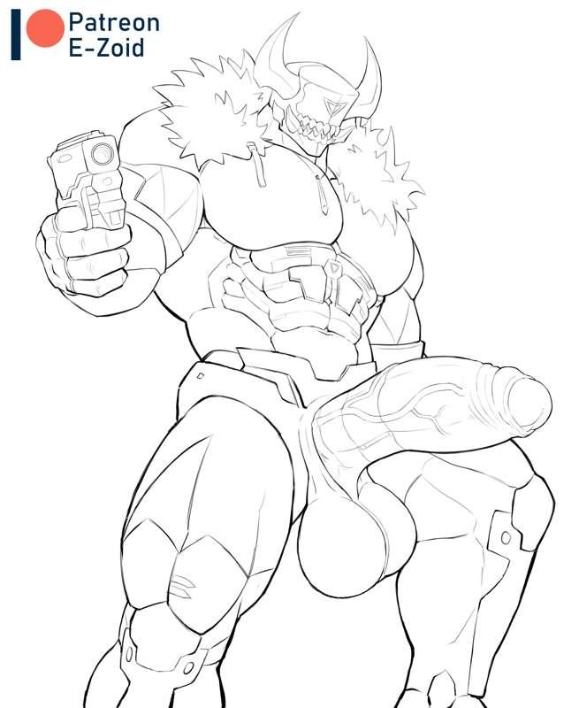 At the mercy of Oni (Wip Lineart) (Commission)