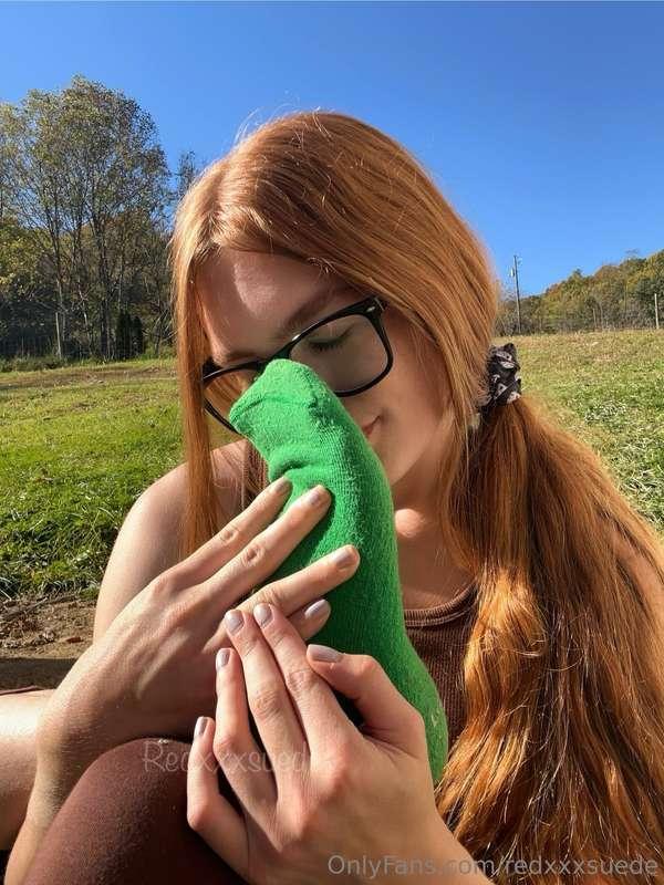 A chance to sniff my feet in real life!! Super smelly socks ..
