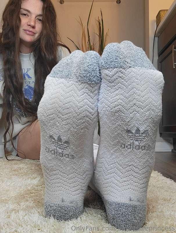Sock strip tease. 🥵Which photo is your favorite? ✨️