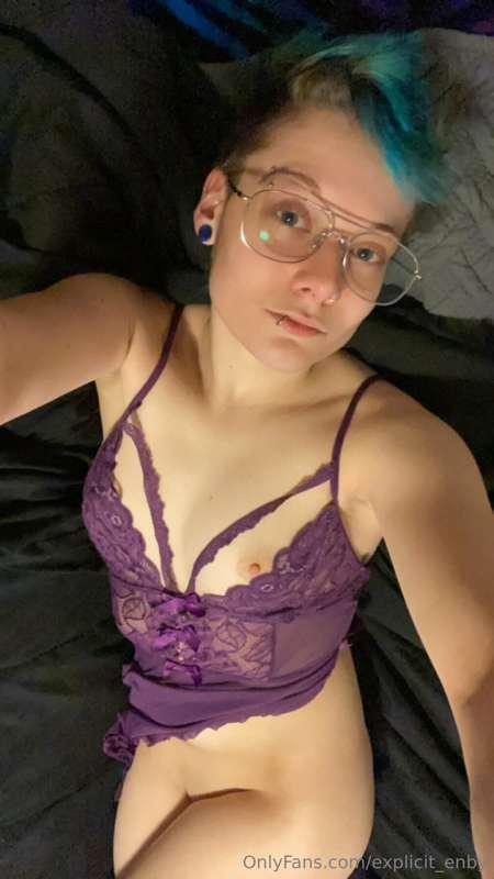 The short purple lingerie