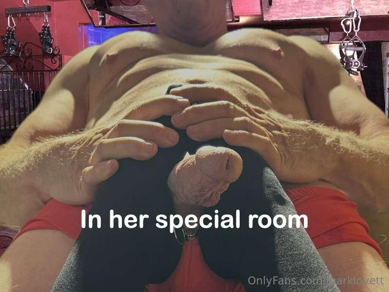 I love her room.  She is so aggressive in there.  Her feet a..