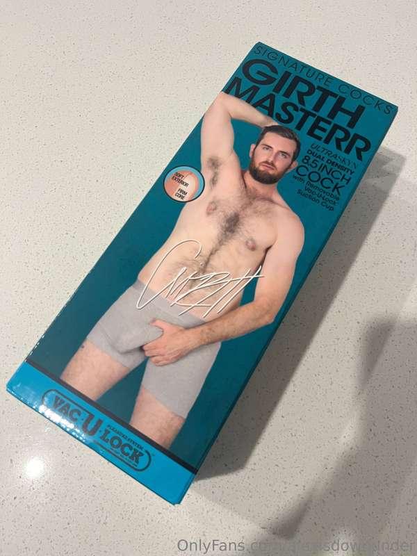 Look what arrived in the mail today 👀 @girthmaster ‘ dildo 🥹..