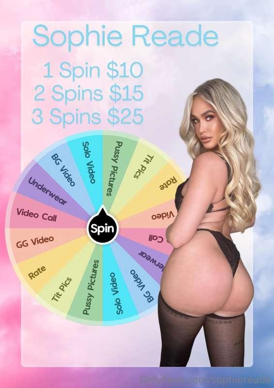 ⭐️ ⭐️Frisky Friday Wheel⭐️⭐️  Cum Spin my frisky wheel!!!   ..