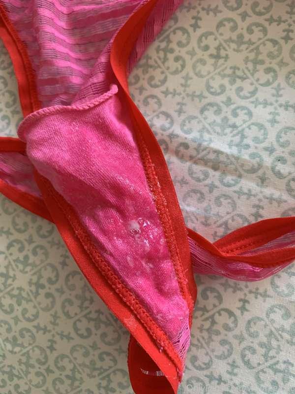 Sending these freshly anointed panties out to a lucky boy to..