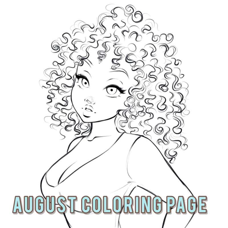 August 2023 Coloring Page! ✍🏽🎨