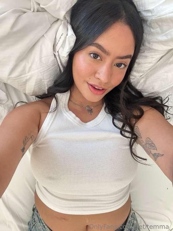 Just taking photos for you in bed, wishing you were here wit..
