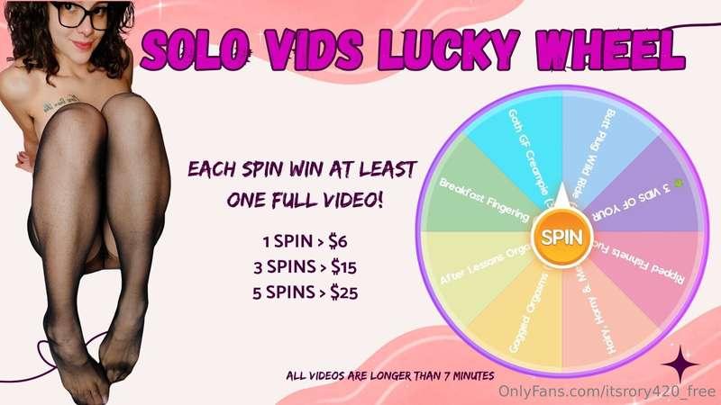 🍀 SOLO VIDS LUCKY WHEEL 🍀 ~ EACH SPIN WIN SOMETHING ~Not sur..