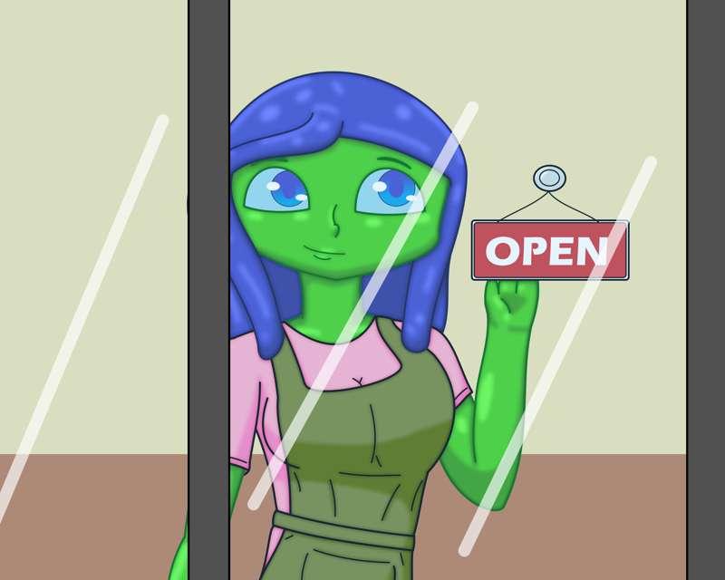 Open for business. 