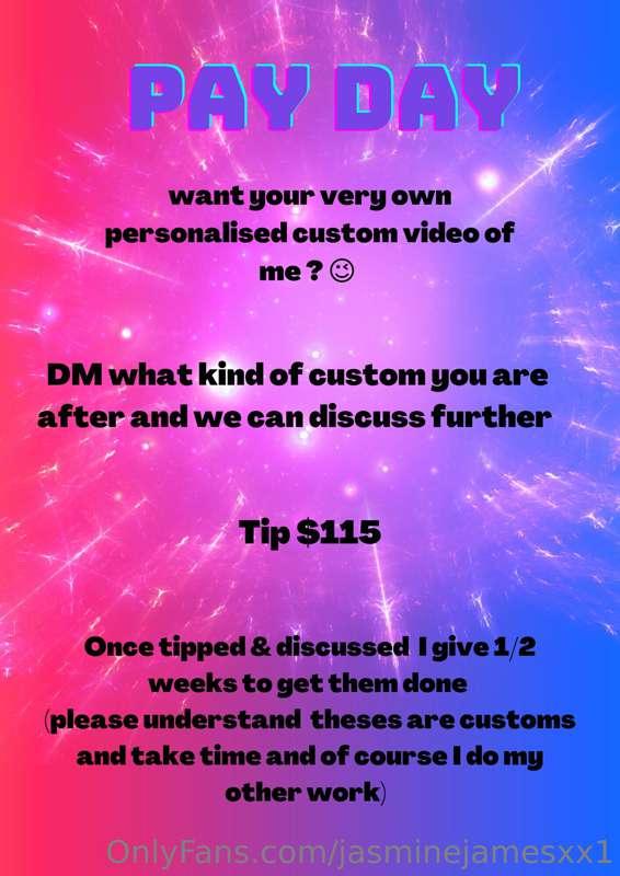 🔥 Pay Day 🔥

Dm me if you are after a custom video…

Looking..