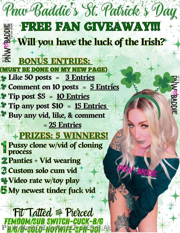 🍀💰Luck of the Irish Fan Giveaway💰🍀It’s time for the luck of ..