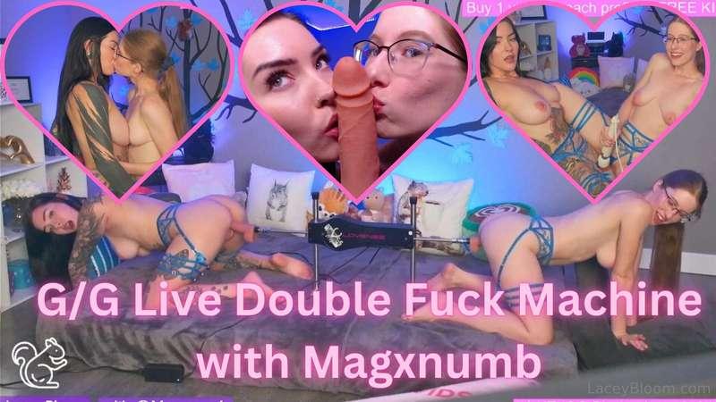 ✨️ NEW VIDEO! ✨️ G/G Live Double Fuck Machine with @magxnumb..