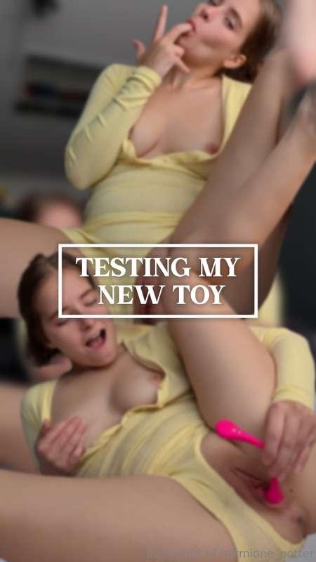 New video with my new toy is in your messages 😍