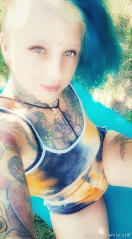 It's gorgeous out today and I'm about to do some yoga in the..