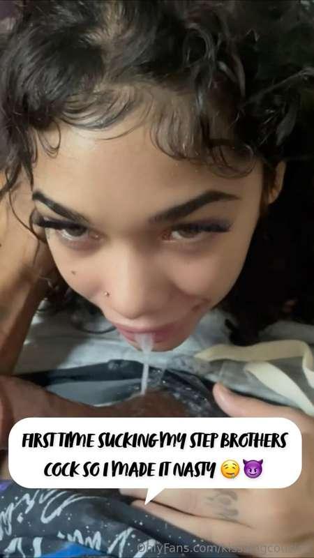 FIRST TIME I SUCKED MY STEP BROTHERS Big COCK 🍆made me so fu..