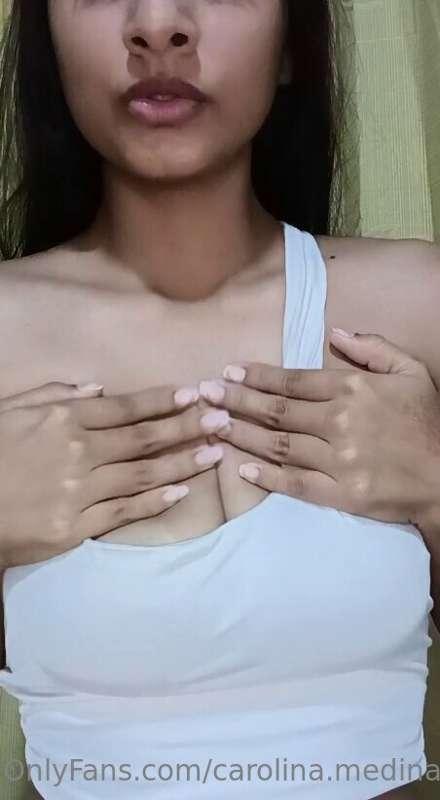 I love to feel your hands on my chest, exploring and caressi..
