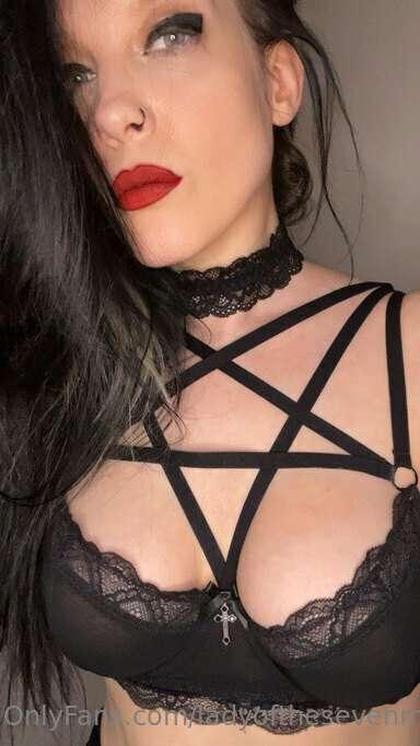 Black Bra and red lips