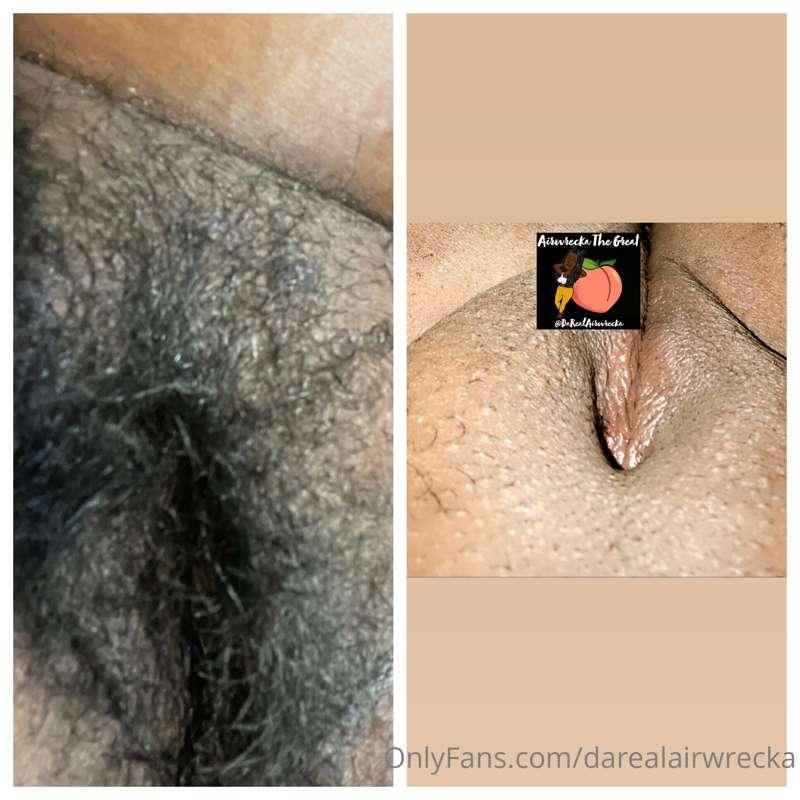 Just shaved 😬 which do you prefer? Hairy or bare? 🧐