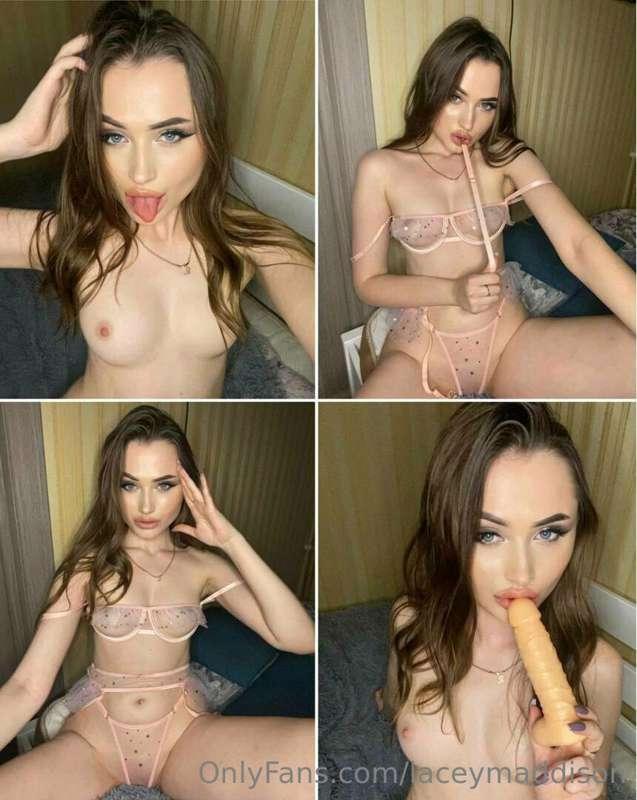 Dildo lover @nancyfoxx is not shy about showing off her skil..