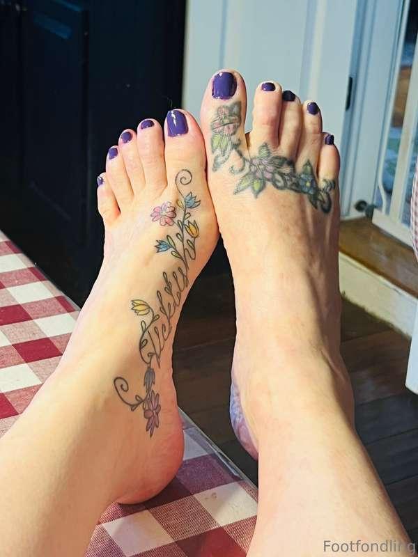 Purple toes. 