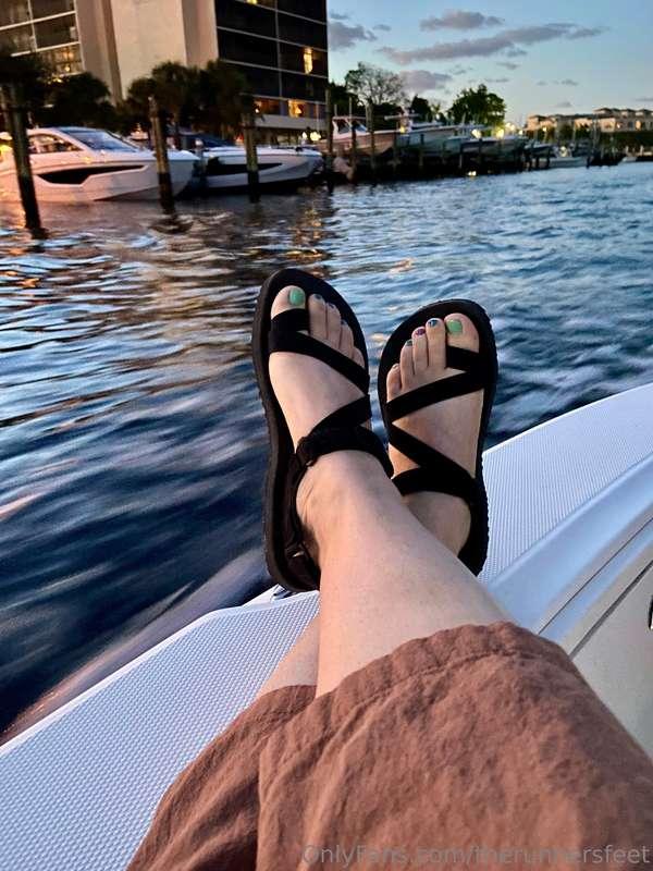 Enjoyed a sunset boat ride on the last evening at the beach.