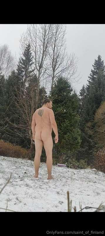 When it snows we go outside and get naked