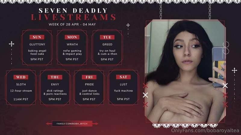 Tomorrow, I'm doing a FULL WEEK of livestreaming here on my ..