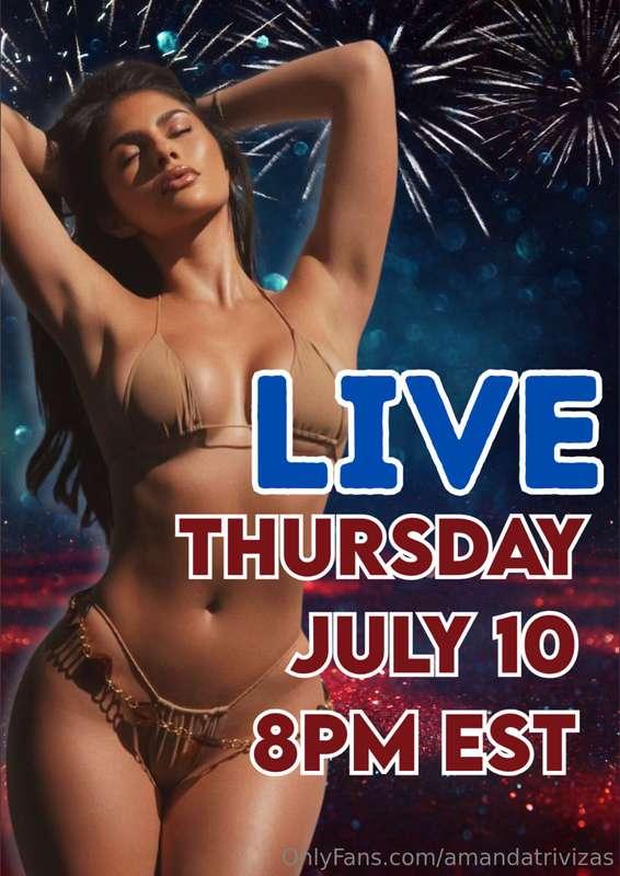 Msg me if you're planning to cum to my LIVE tonight!! 😏💦💦