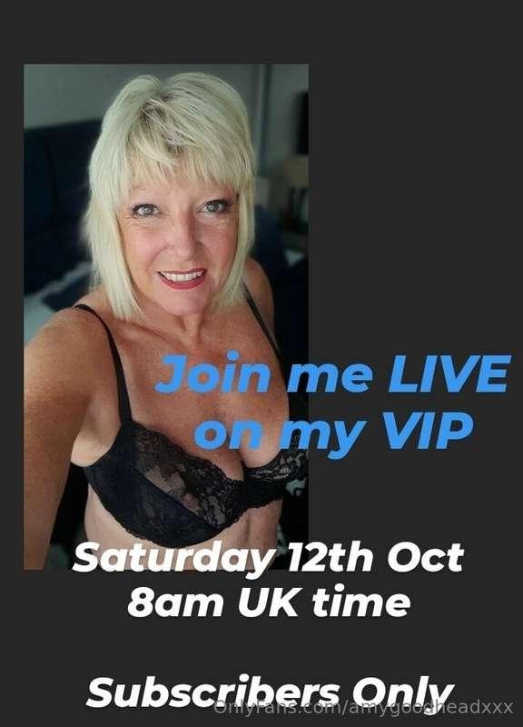 FREE LIVE SHOW.. only on my VIP @amygoodhead Join me now 👉@a..